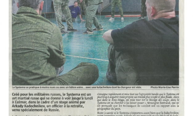 Journal L’Alsace, 26 avril 2014